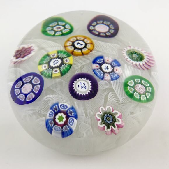 Perthshire PP11 1976 Spaced Millefiori Animal Cane Penguin Squirrel Paperweight - Picture 2 of 13